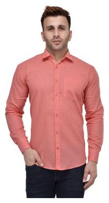 

Hangup Men Pink Solid Regular Fit Casual Shirt