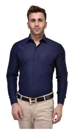 

Hangup Men Regular fit Formal Shirt - Blue