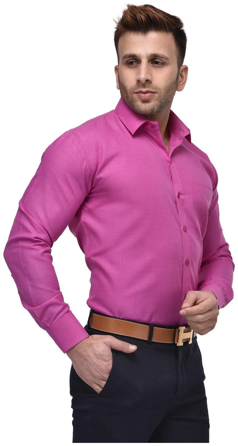 

Hangup Men Slim fit Formal Shirt - Pink