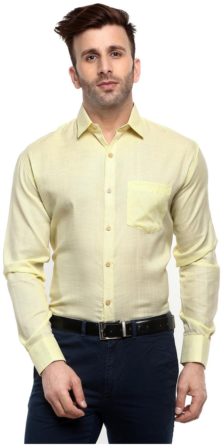 

Hangup Men Slim fit Formal Shirt - Yellow