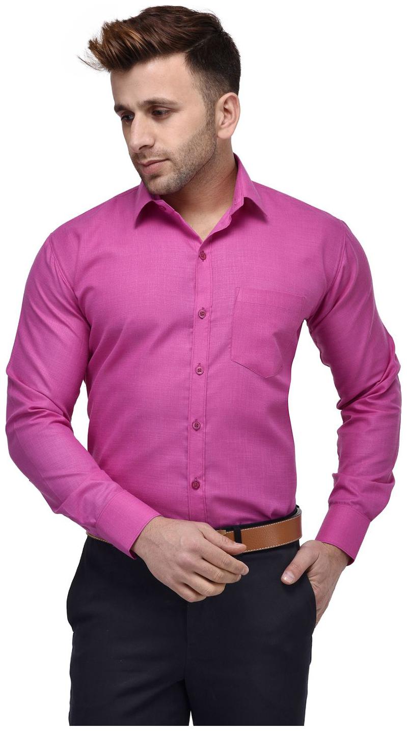 

Hangup Men Slim fit Formal Shirt - Pink