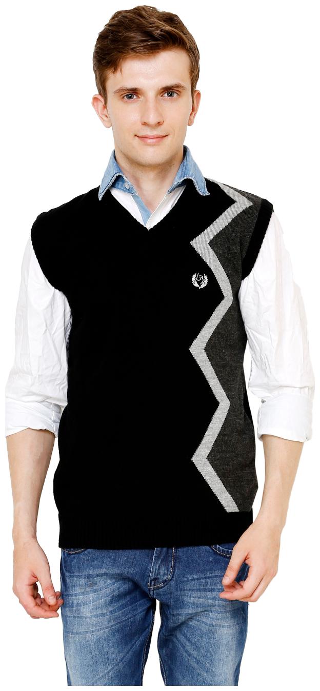 

Leebonee Men Black V neck Pullover