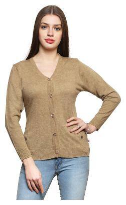 Leebonee Women's Blended Wool Full Sleeve Cardigan