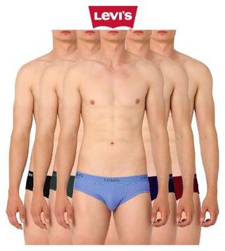 Levi's Solid Briefs - Multi ,Pack Of 5