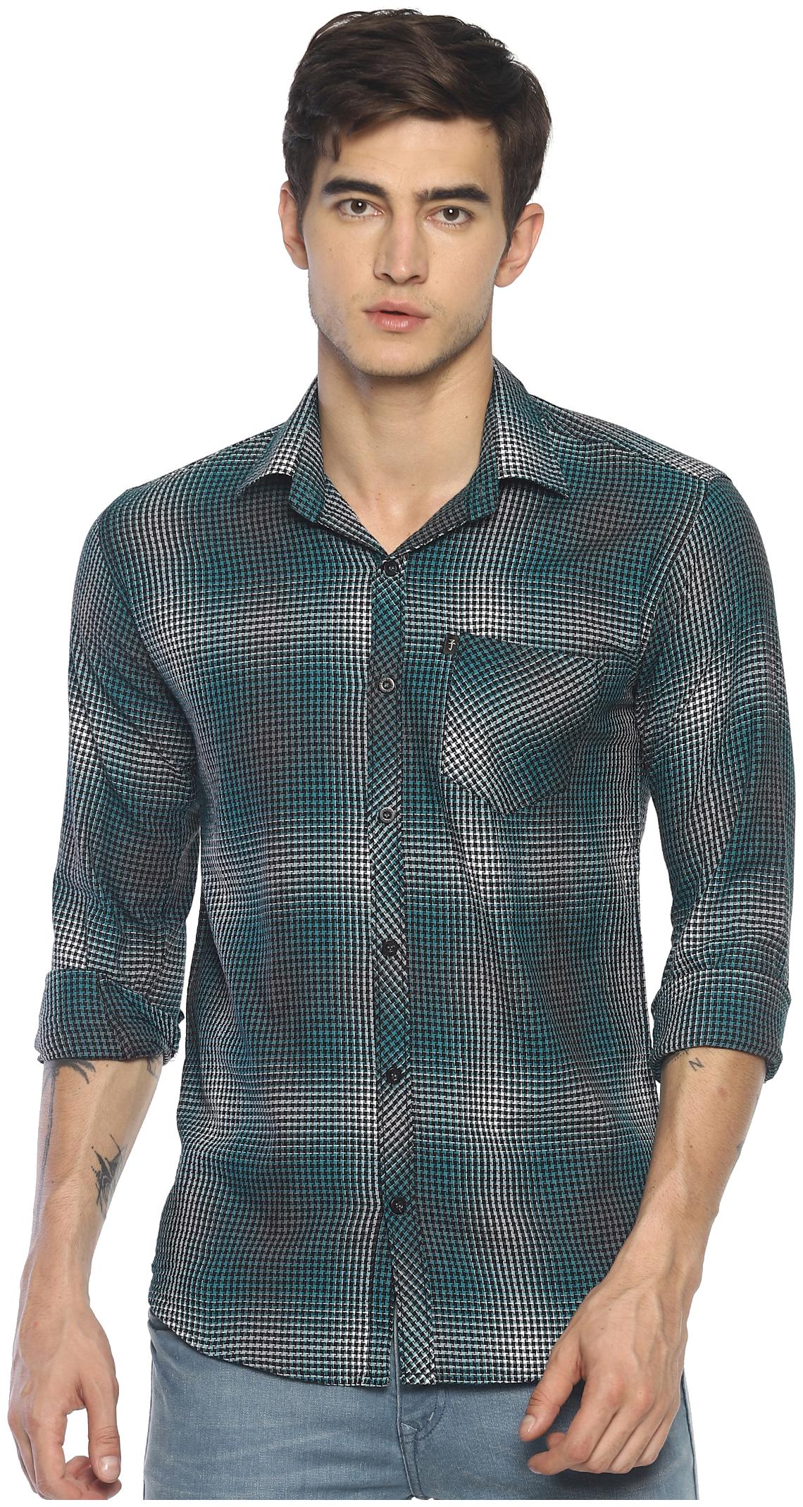 

LEVIZO Men Multi Checked Regular Fit Casual Shirt