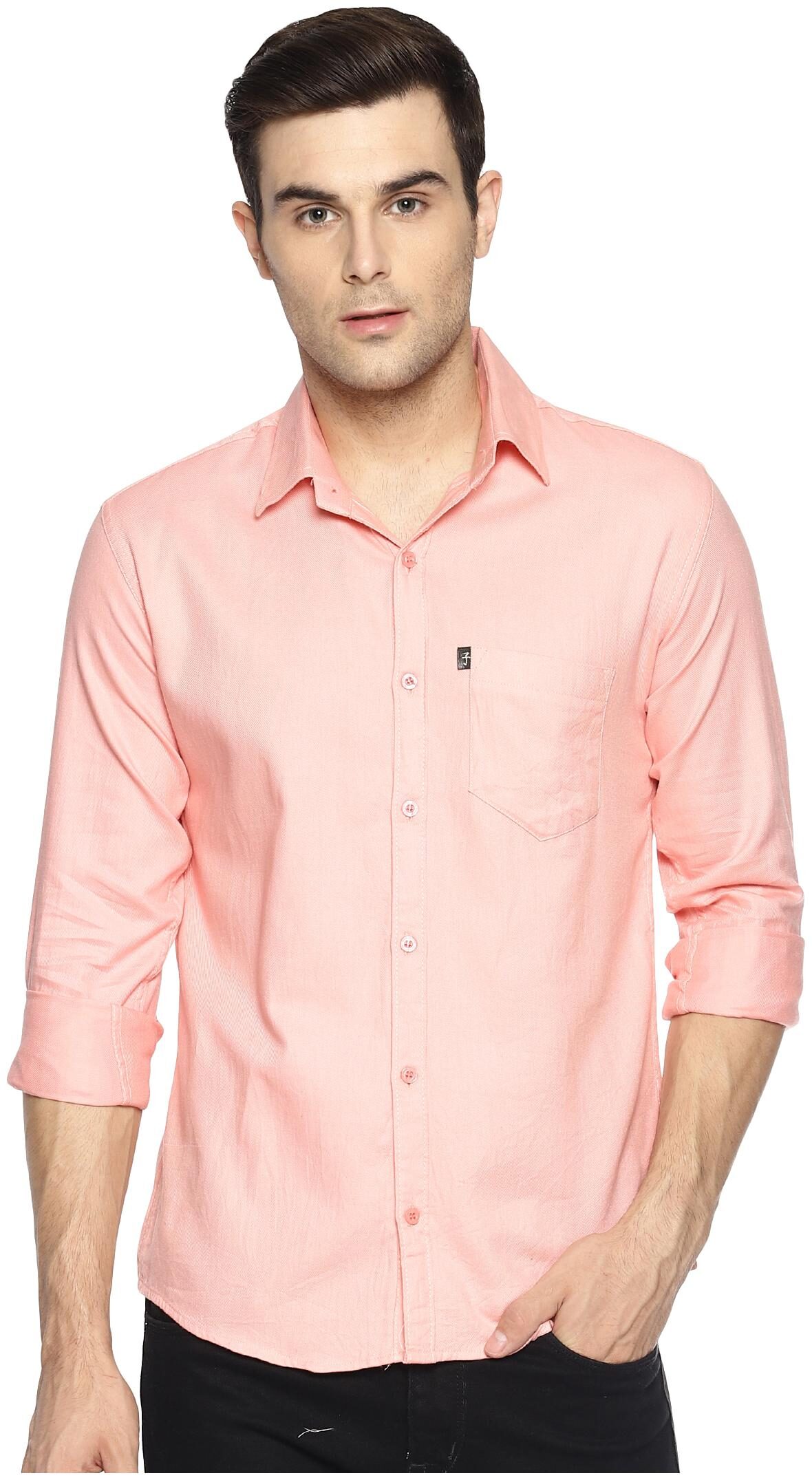 

LEVIZO Men Regular fit Formal Shirt - Pink