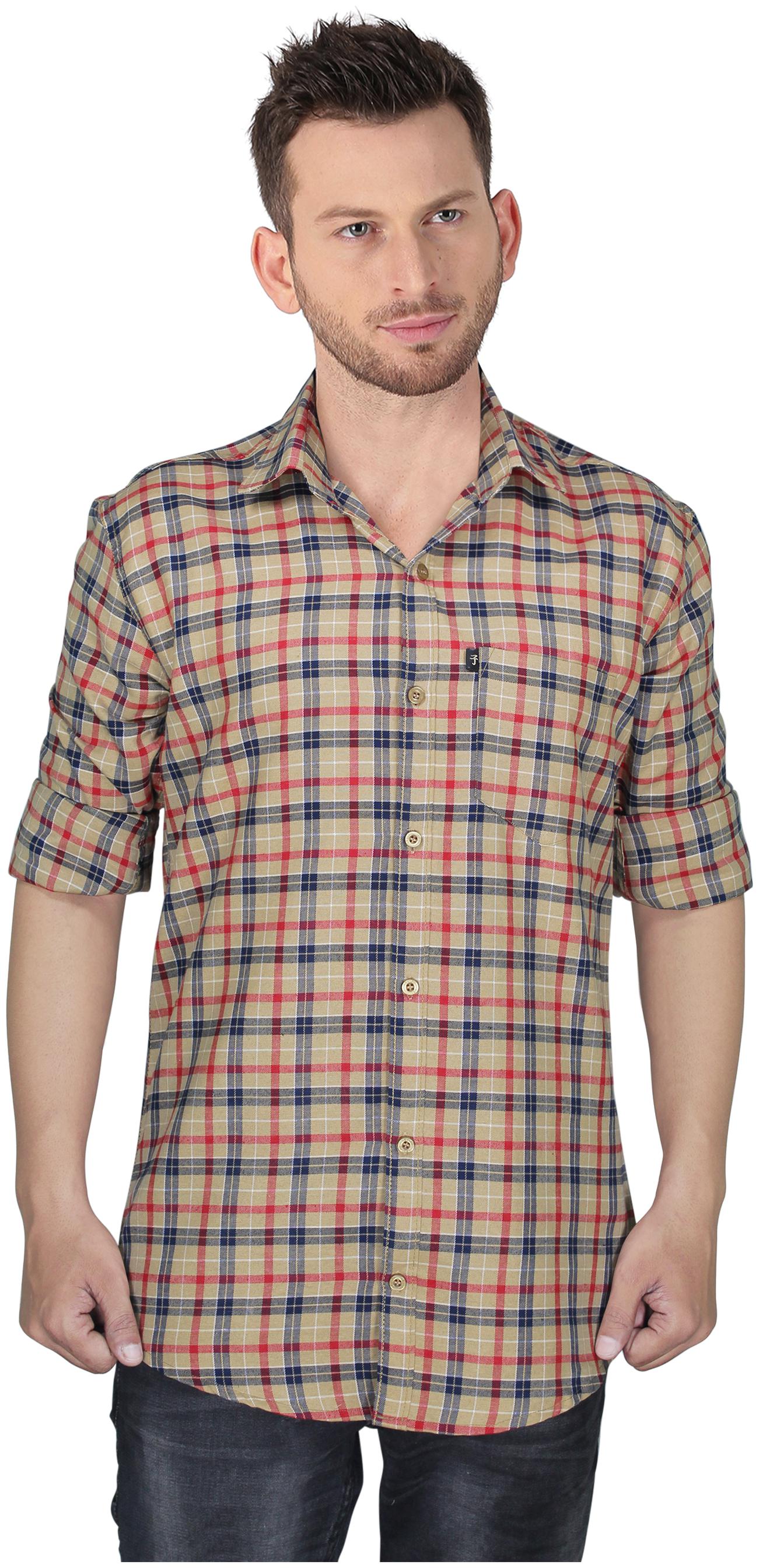 

LEVIZO Men Multi Checked Regular Fit Casual Shirt