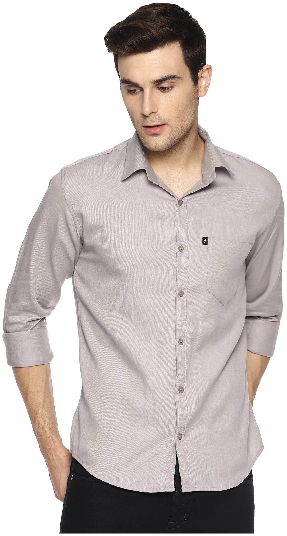 

LEVIZO Men Regular fit Formal Shirt - Grey
