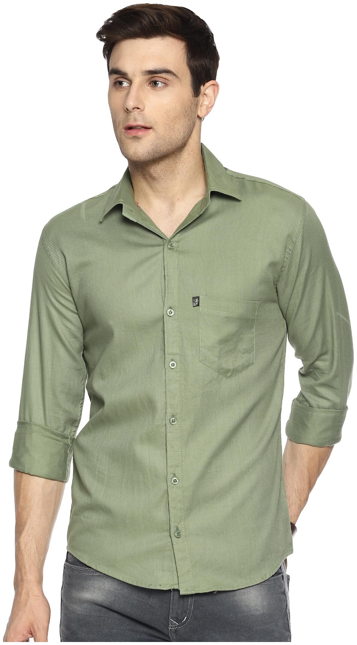 

LEVIZO Men Regular fit Formal Shirt - Green