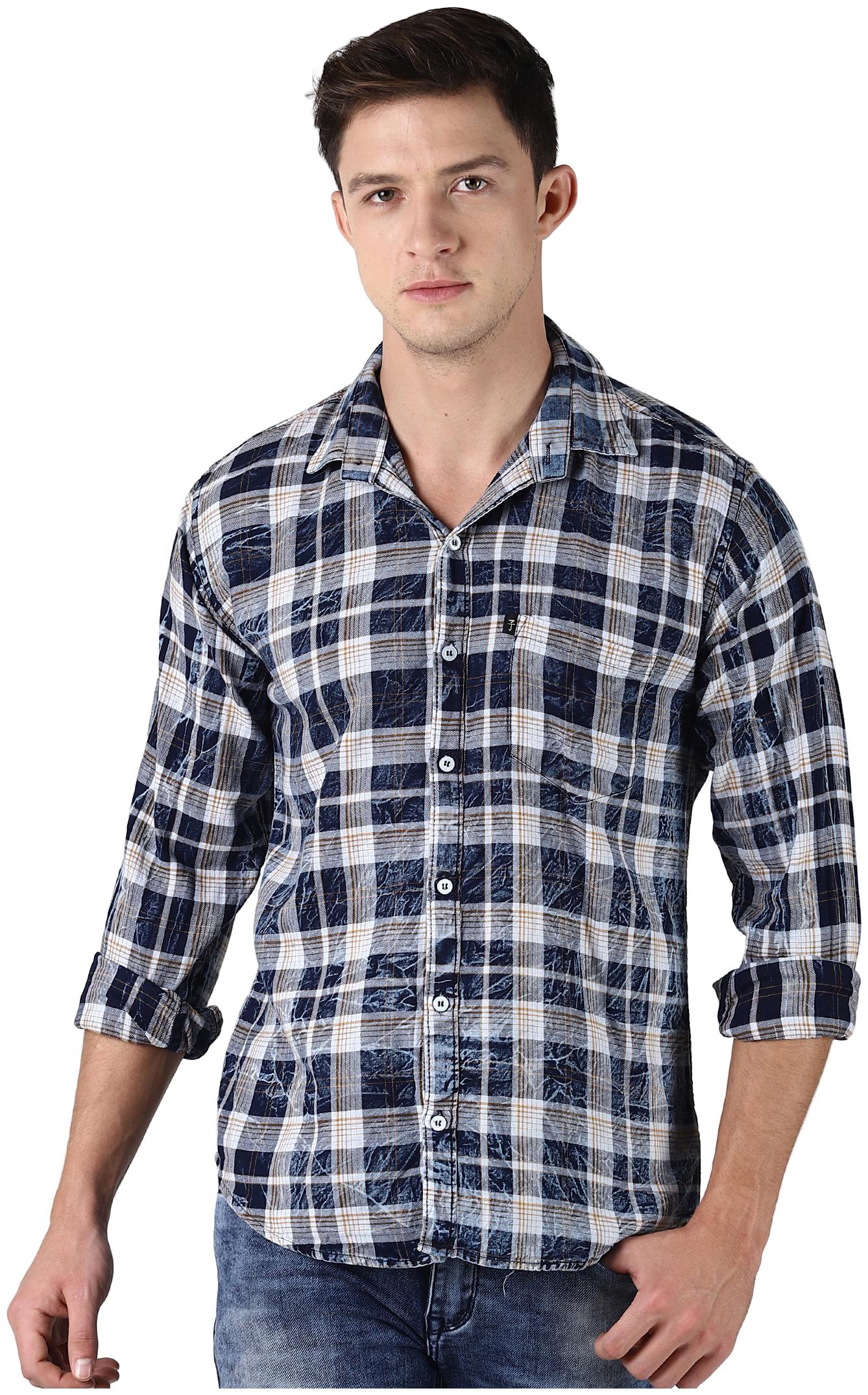 

LEVIZO Men Multi Checked Regular Fit Casual Shirt