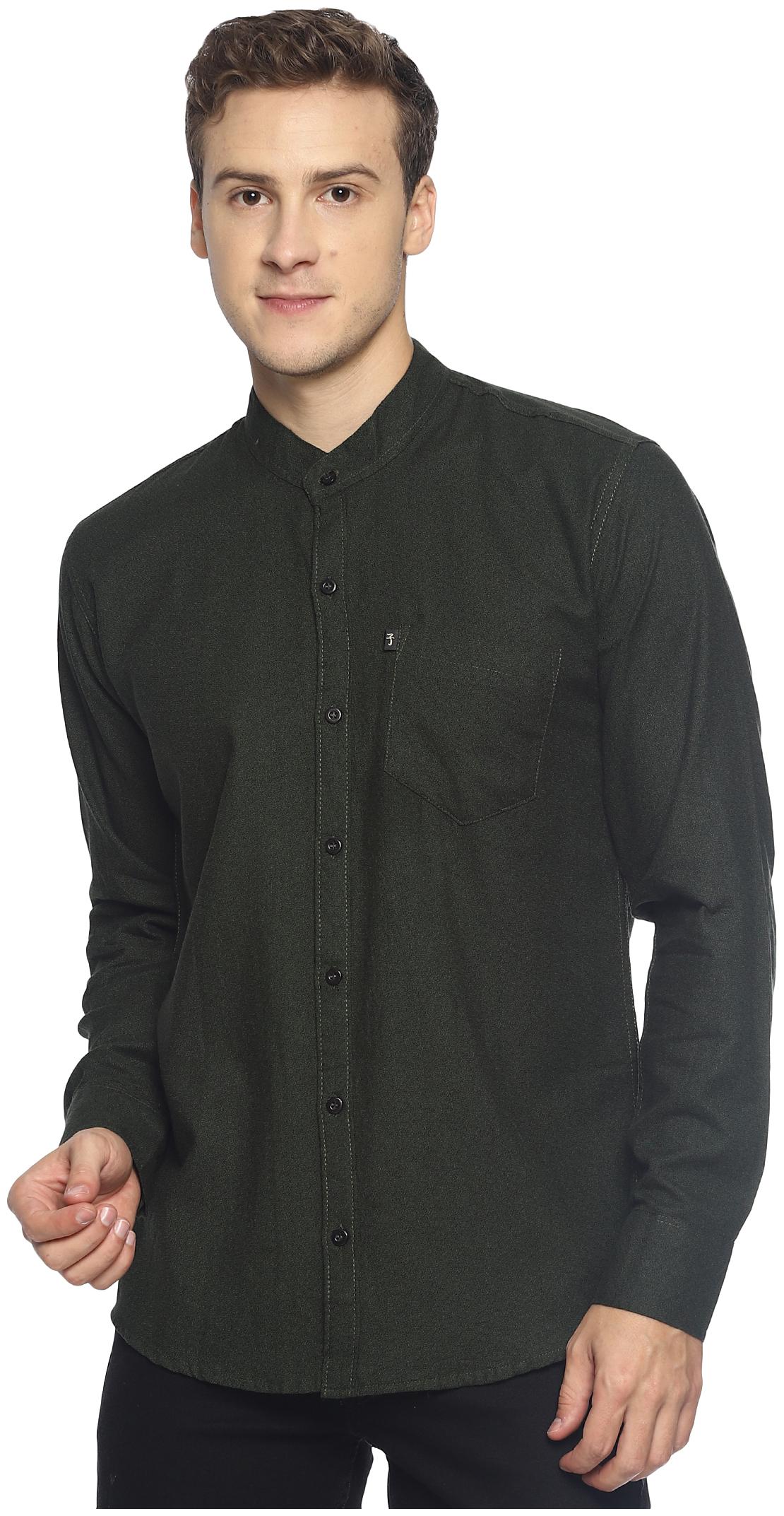 

LEVIZO Men Green Pinstrips Regular Fit Casual Shirt