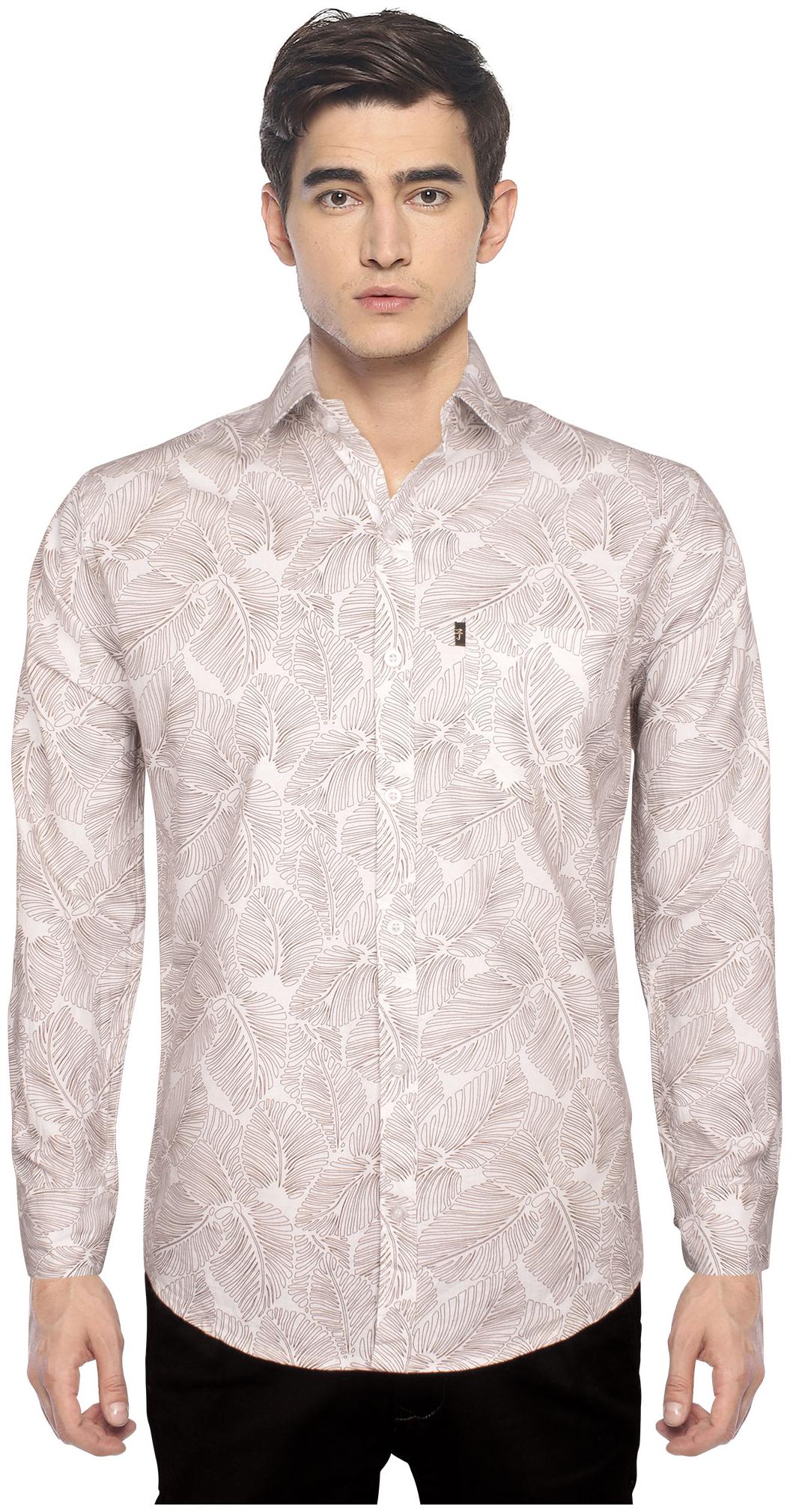 

LEVIZO Men Brown Printed Regular Fit Casual Shirt
