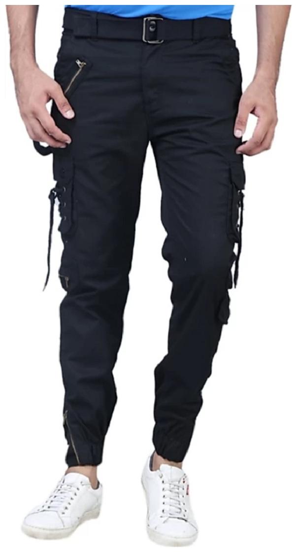 

LEZENDARY APPARELS Men Stylish and Trendy Dori Style Cargo - Black