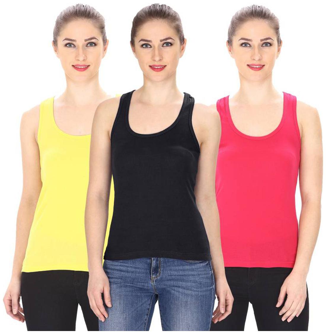 

LIAS Women Multi Regular fit Round neck Cotton T shirt