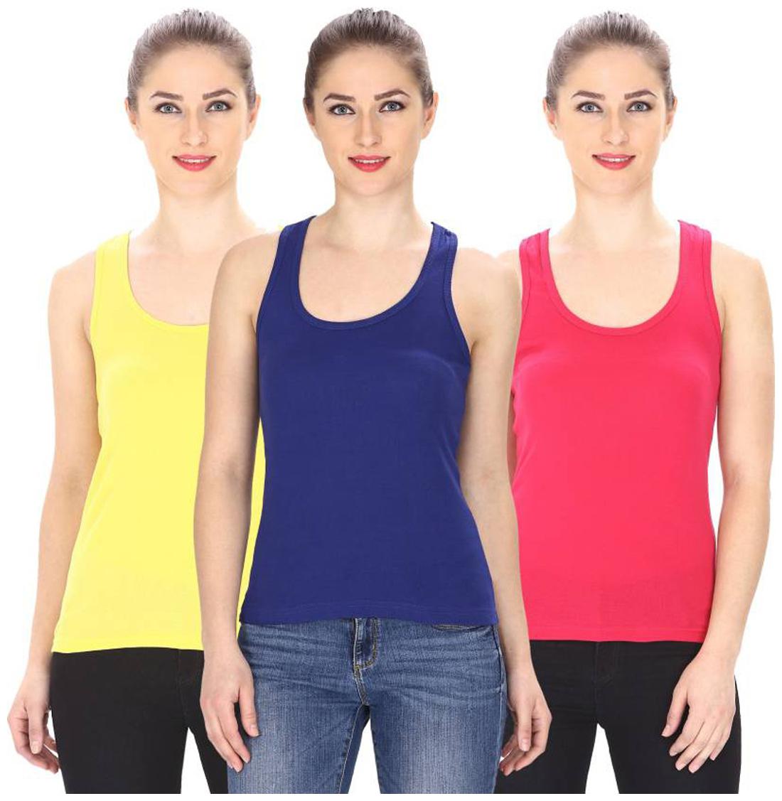 

LIAS Women Multi Regular fit Round neck Cotton T shirt