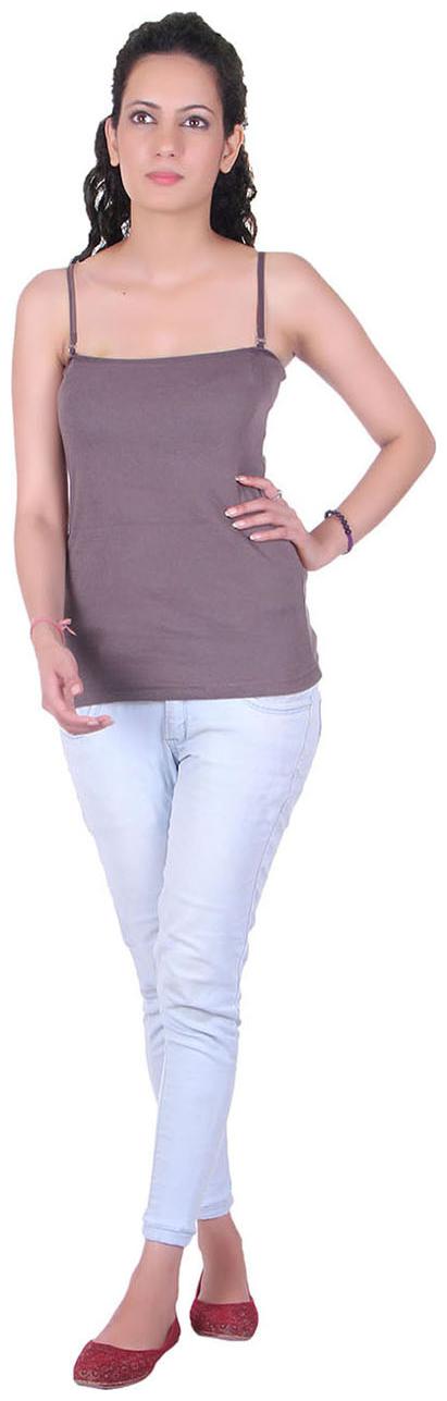 

LIENZ Brown Cotton Camisole Slip