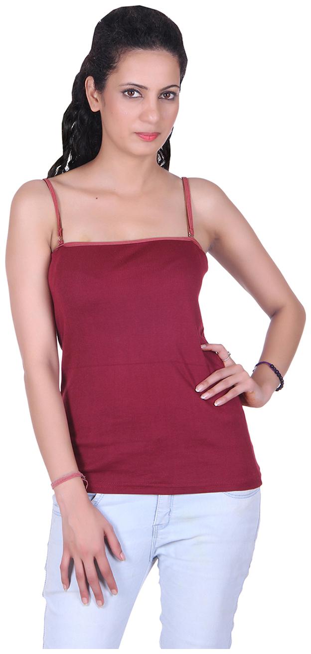 

LIENZ Maroon Cotton Camisole Slip