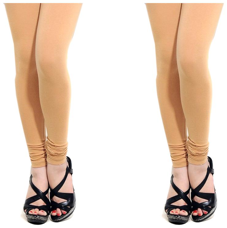 

Lienz Women Skin Cotton Lycrs Legging - Pack of 2