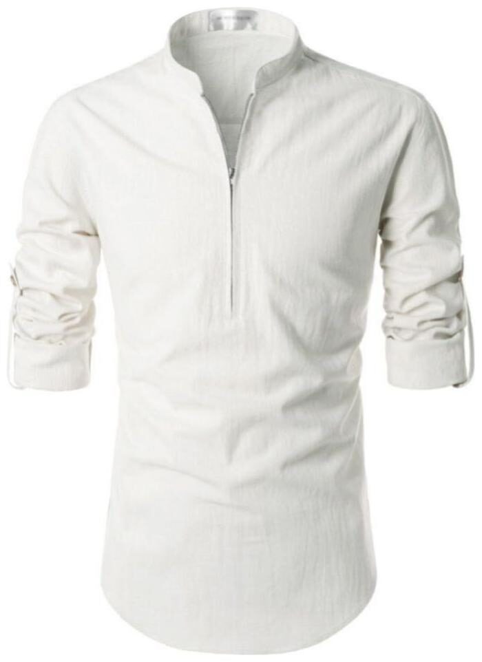 

LIFE ROADS Men White Solid Slim Fit Casual Shirt