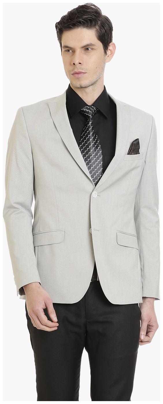 

Light Grey Solid Men s Jacket