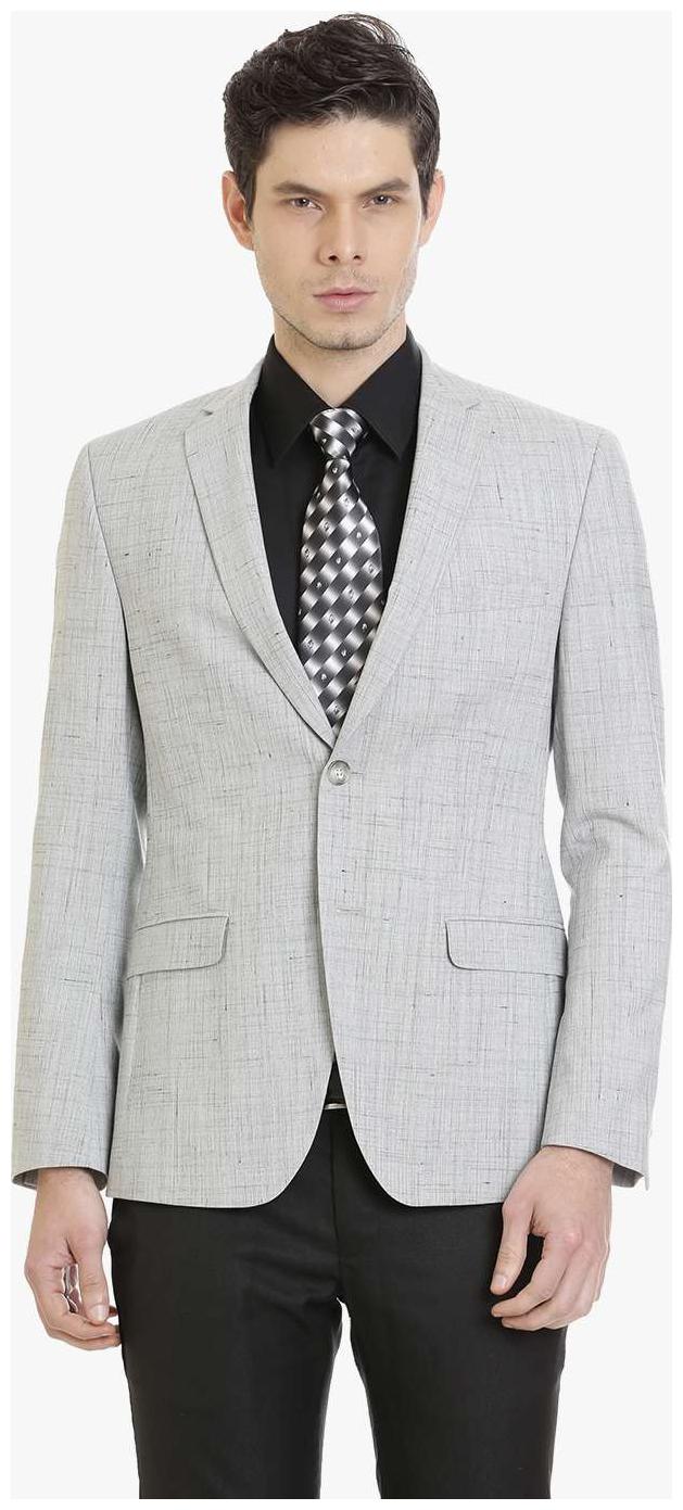 

Light Grey Textured Men s Jacket