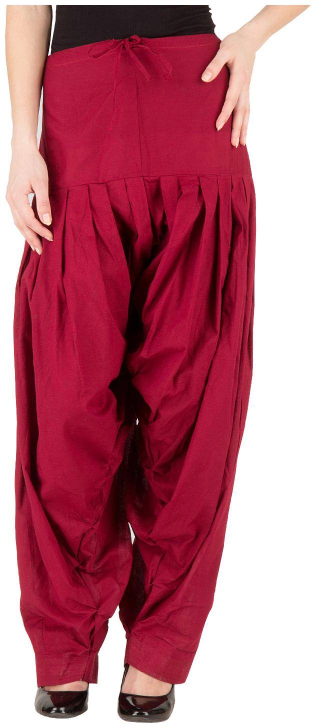 LILI Cotton Patiala - Maroon