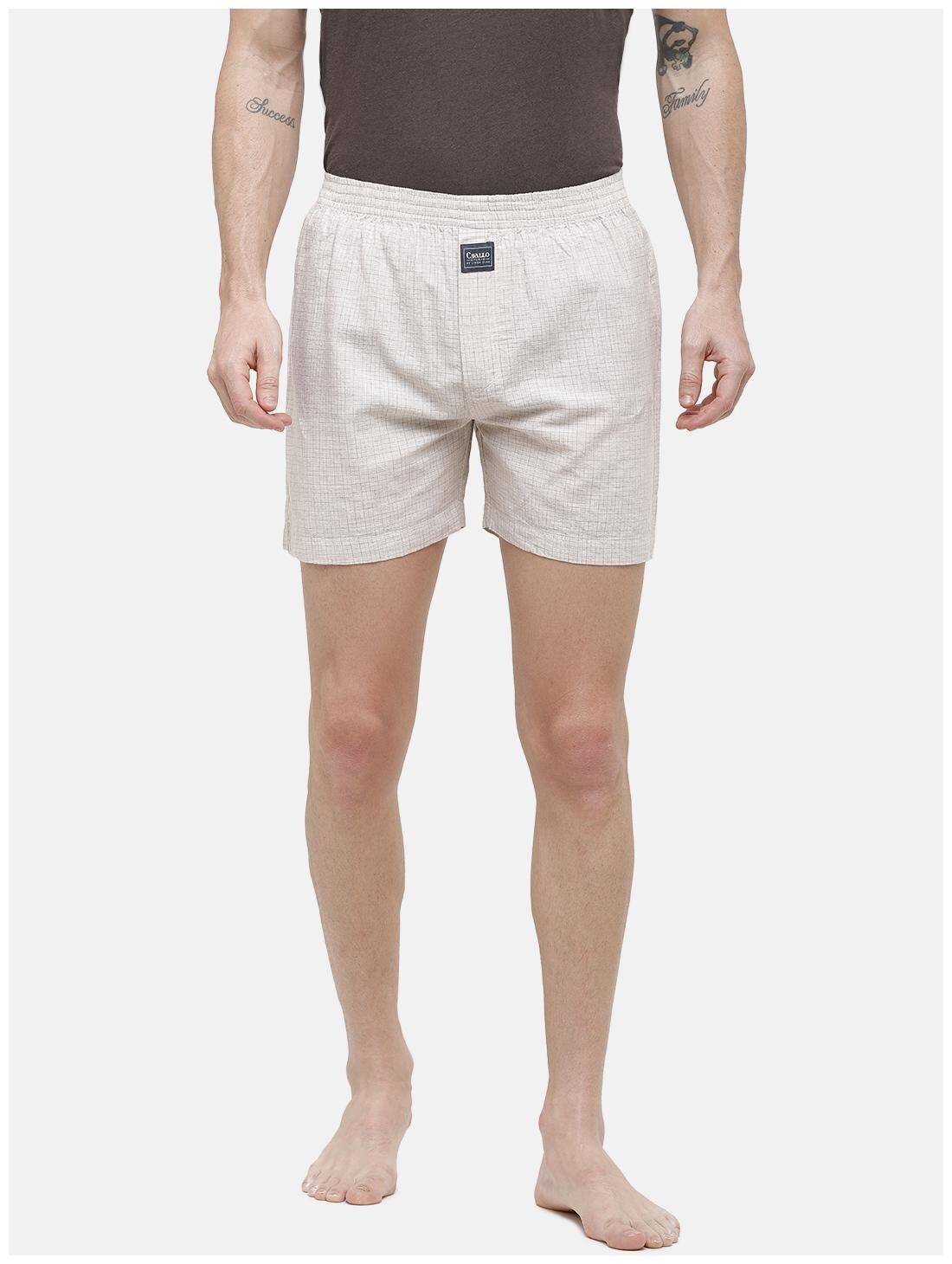 

Linen Club Men White Slim Fit Regular Shorts