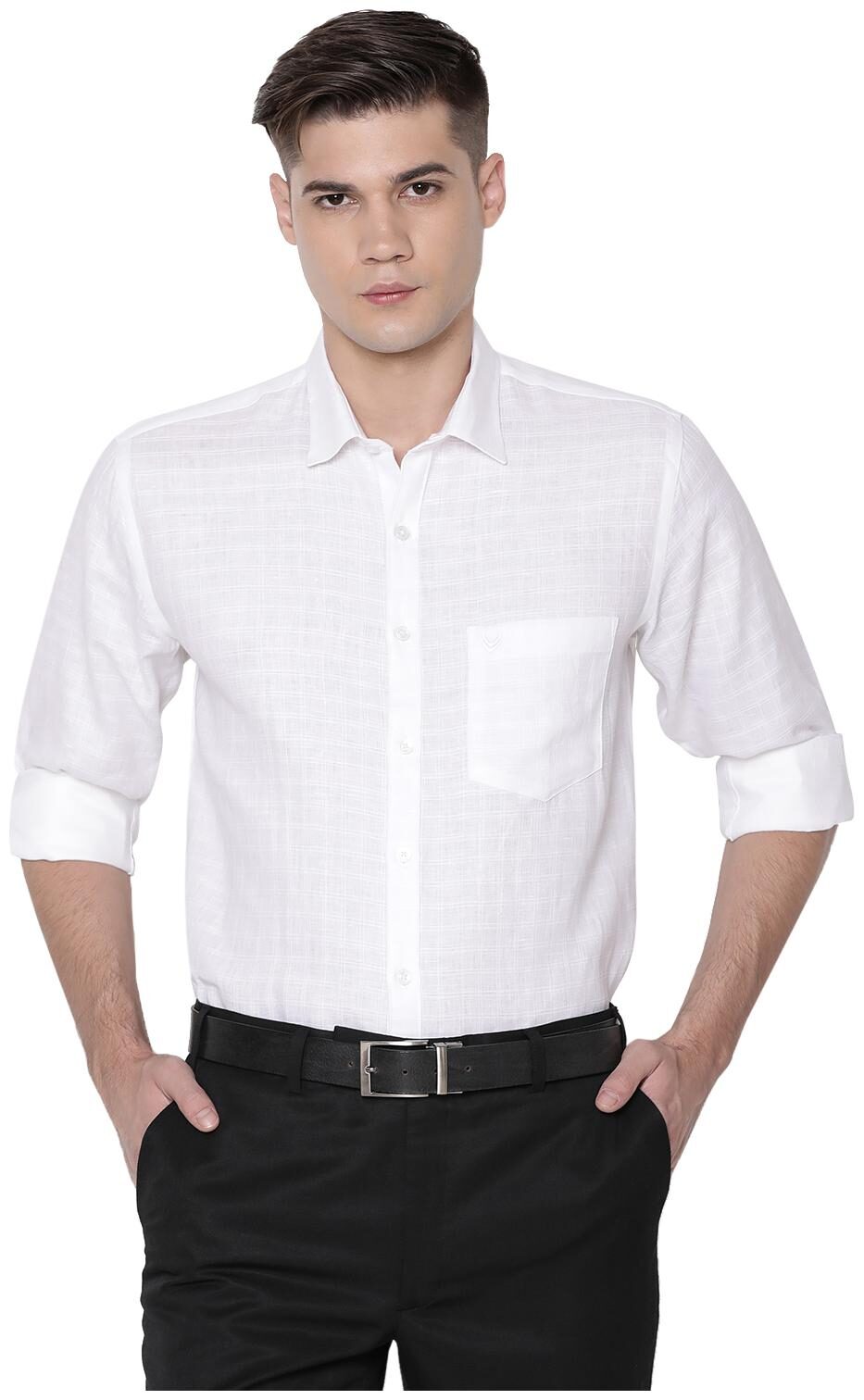 

Linen Club Men Regular fit Formal Shirt - White