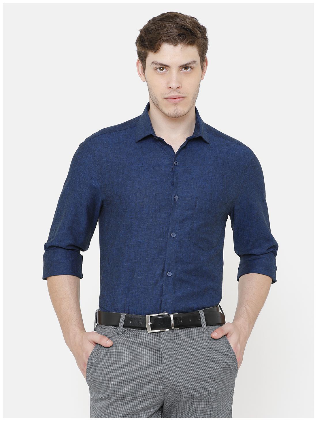 

Linen Club Men Regular fit Formal Shirt - Blue