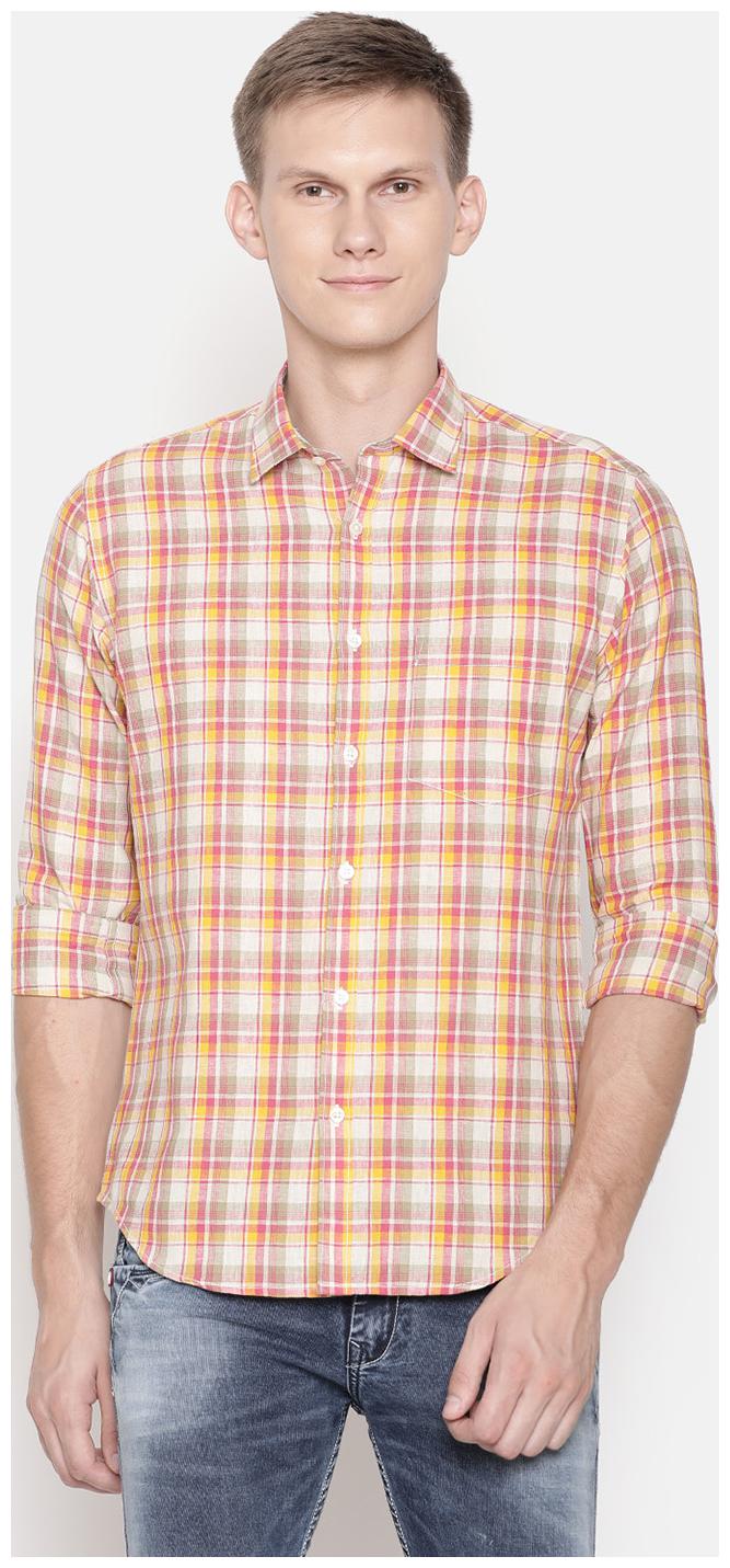 

Linen Club Men Multi Checked Regular Fit Casual Shirt