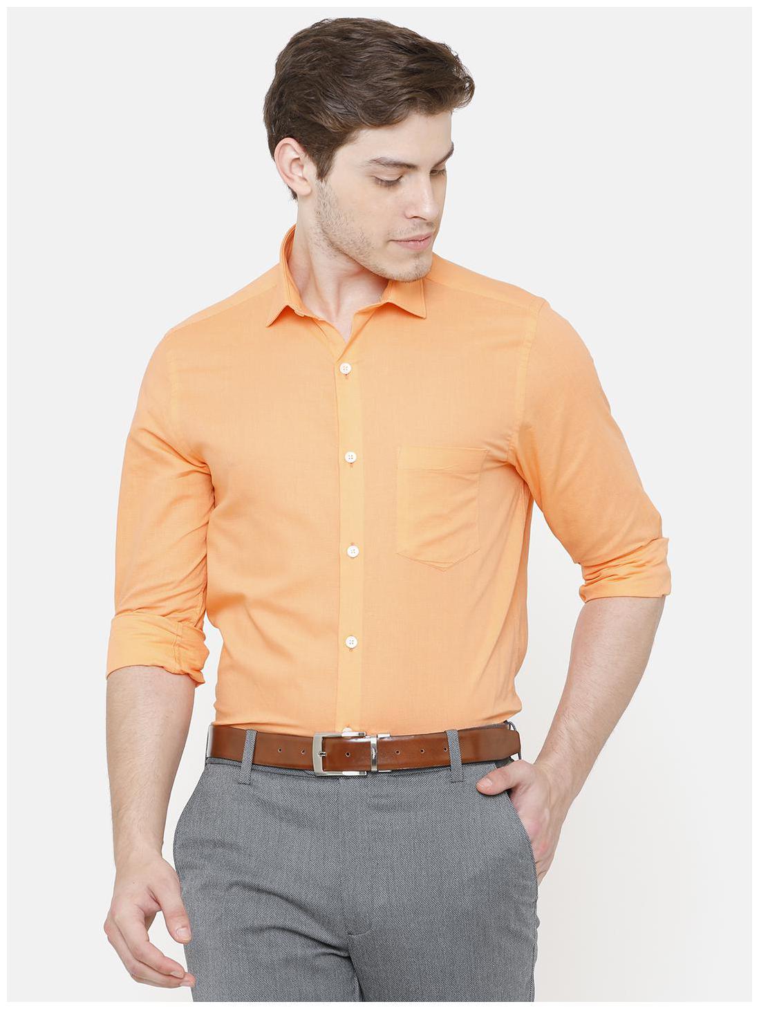 

Linen Club Men Regular fit Formal Shirt - Orange