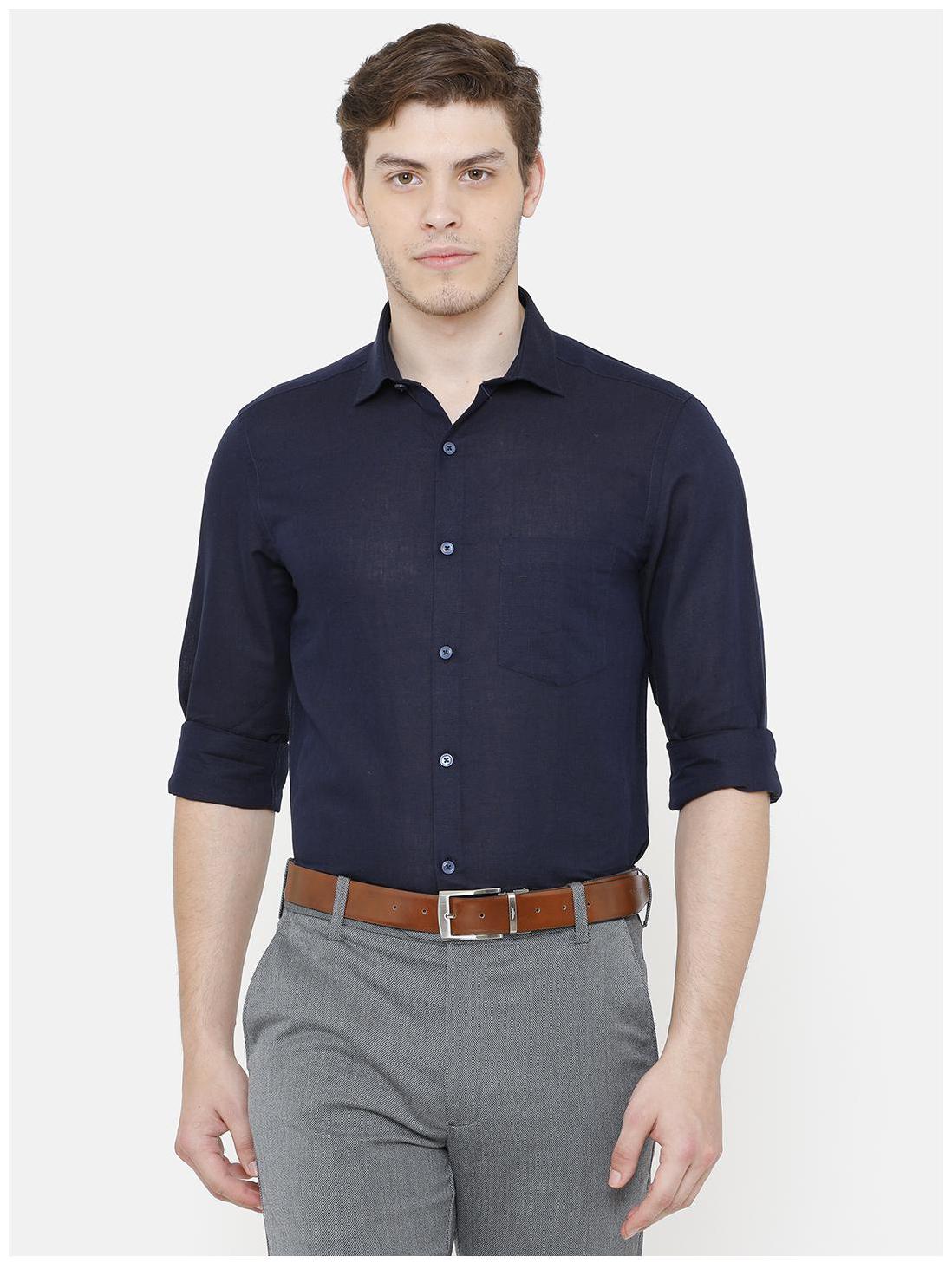 

Linen Club Men Regular fit Formal Shirt - Blue