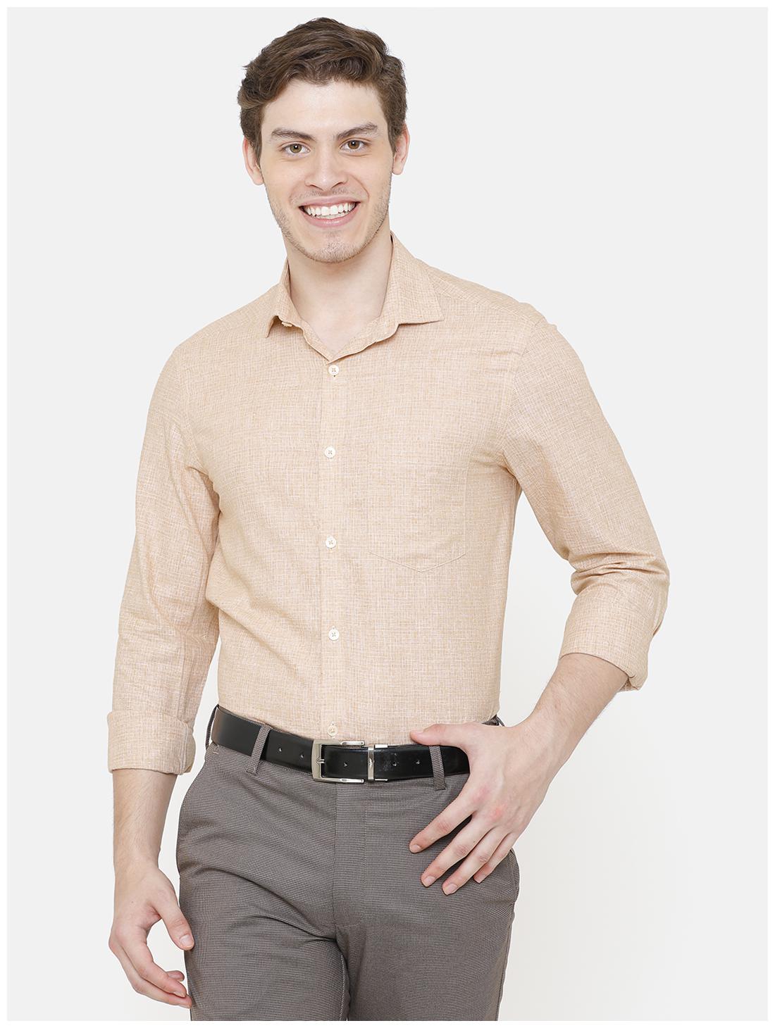 

Linen Club Men Regular fit Formal Shirt - Brown