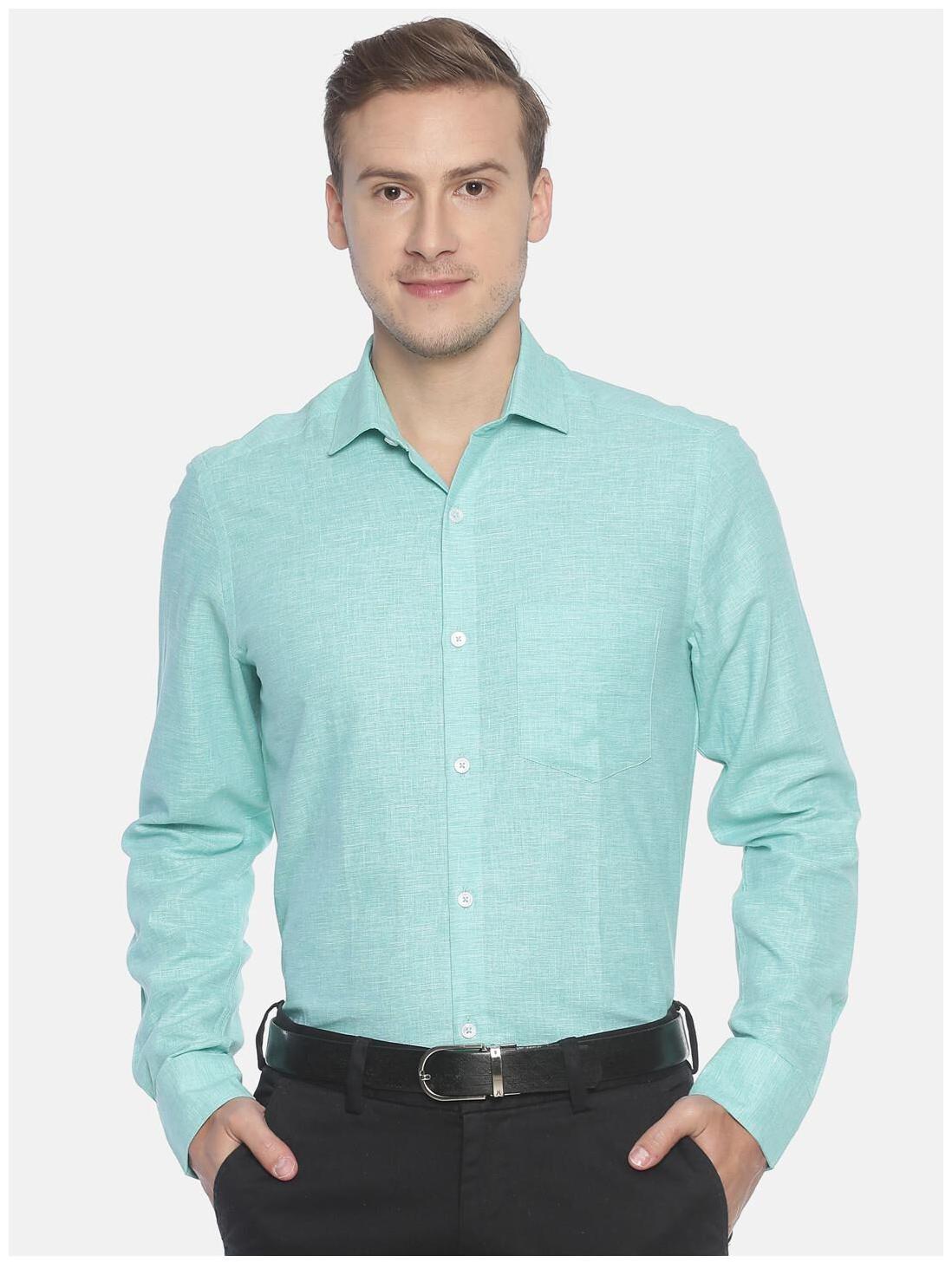 

Linen Club Men Regular fit Formal Shirt - Turquoise
