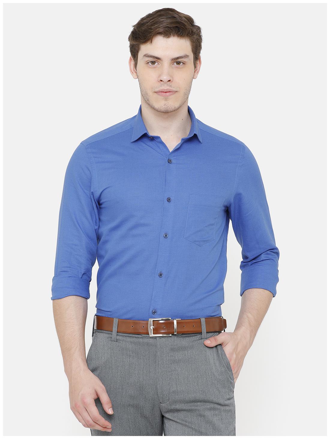 

Linen Club Men Regular fit Formal Shirt - Blue