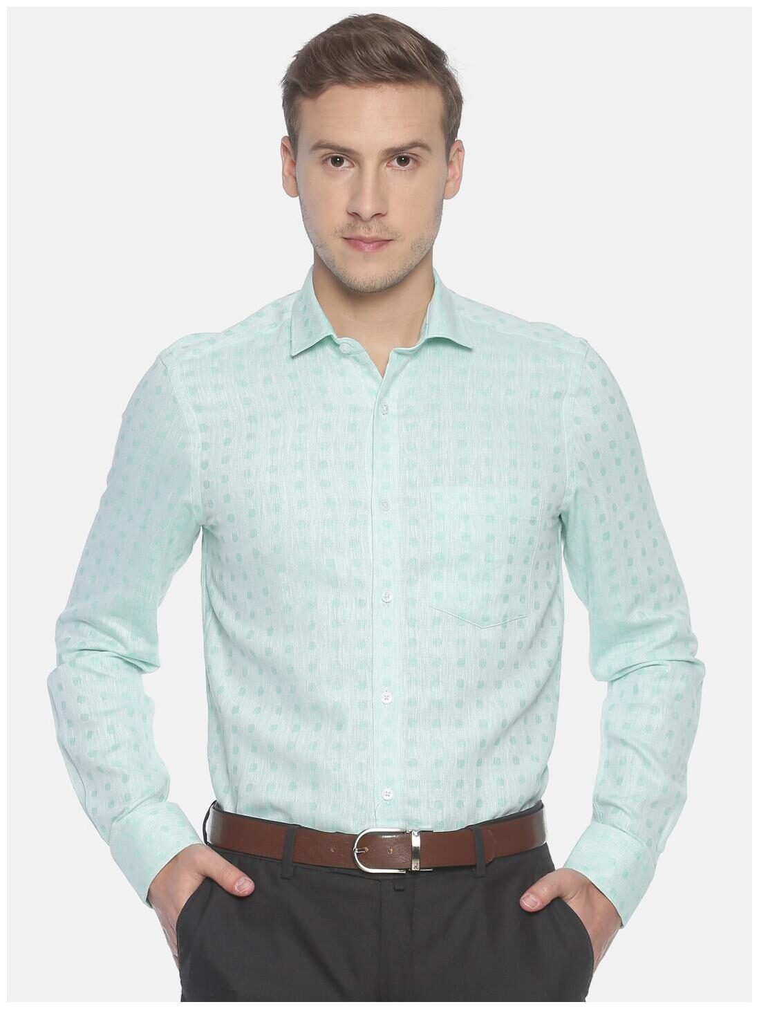 

Linen Club Men Regular fit Formal Shirt - Green
