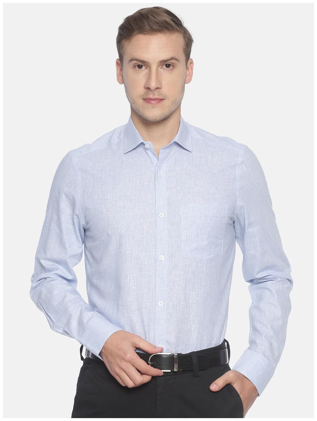 

Linen Club Men Regular fit Formal Shirt - Blue