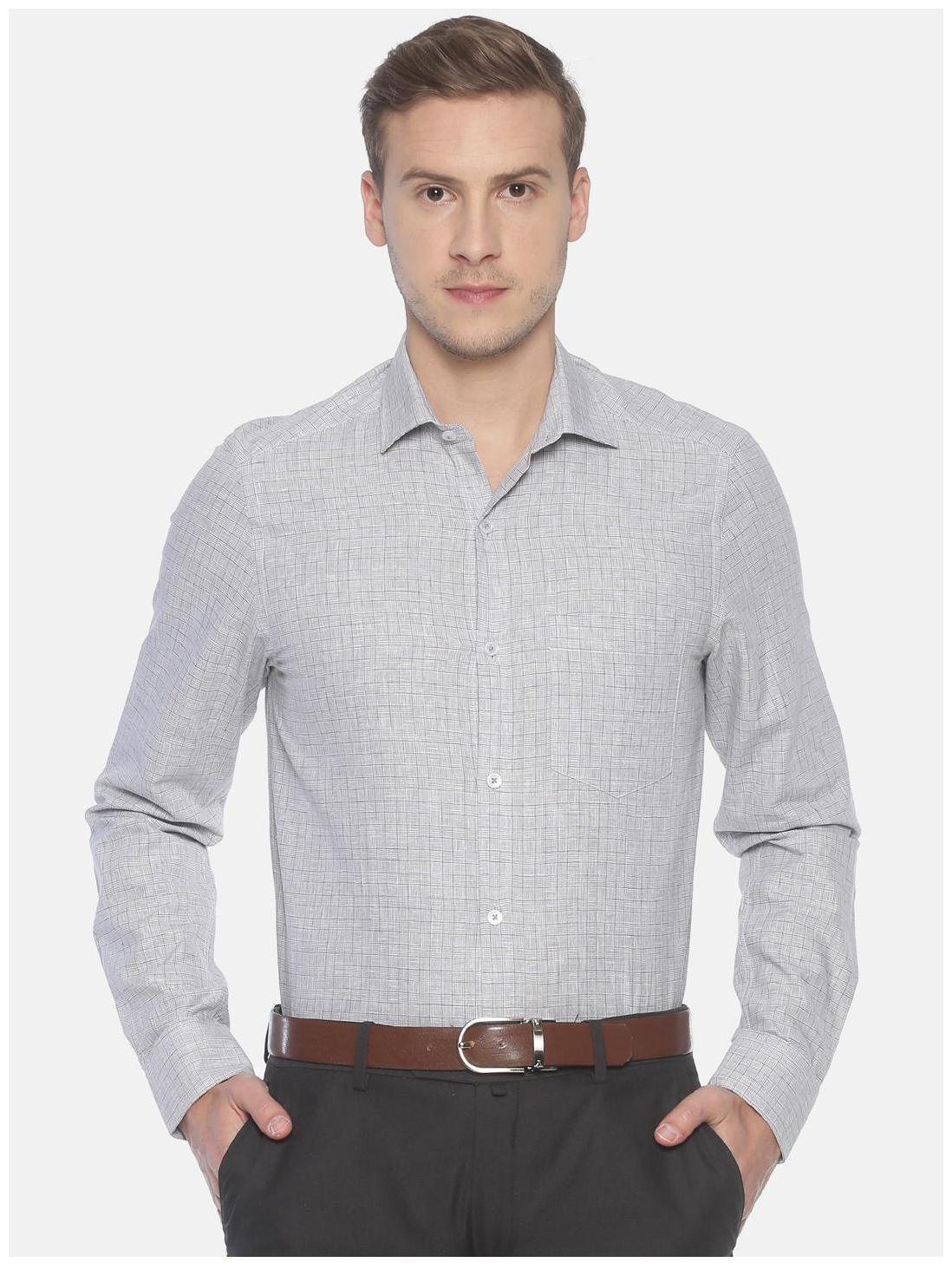 

Linen Club Men Regular fit Formal Shirt - Grey