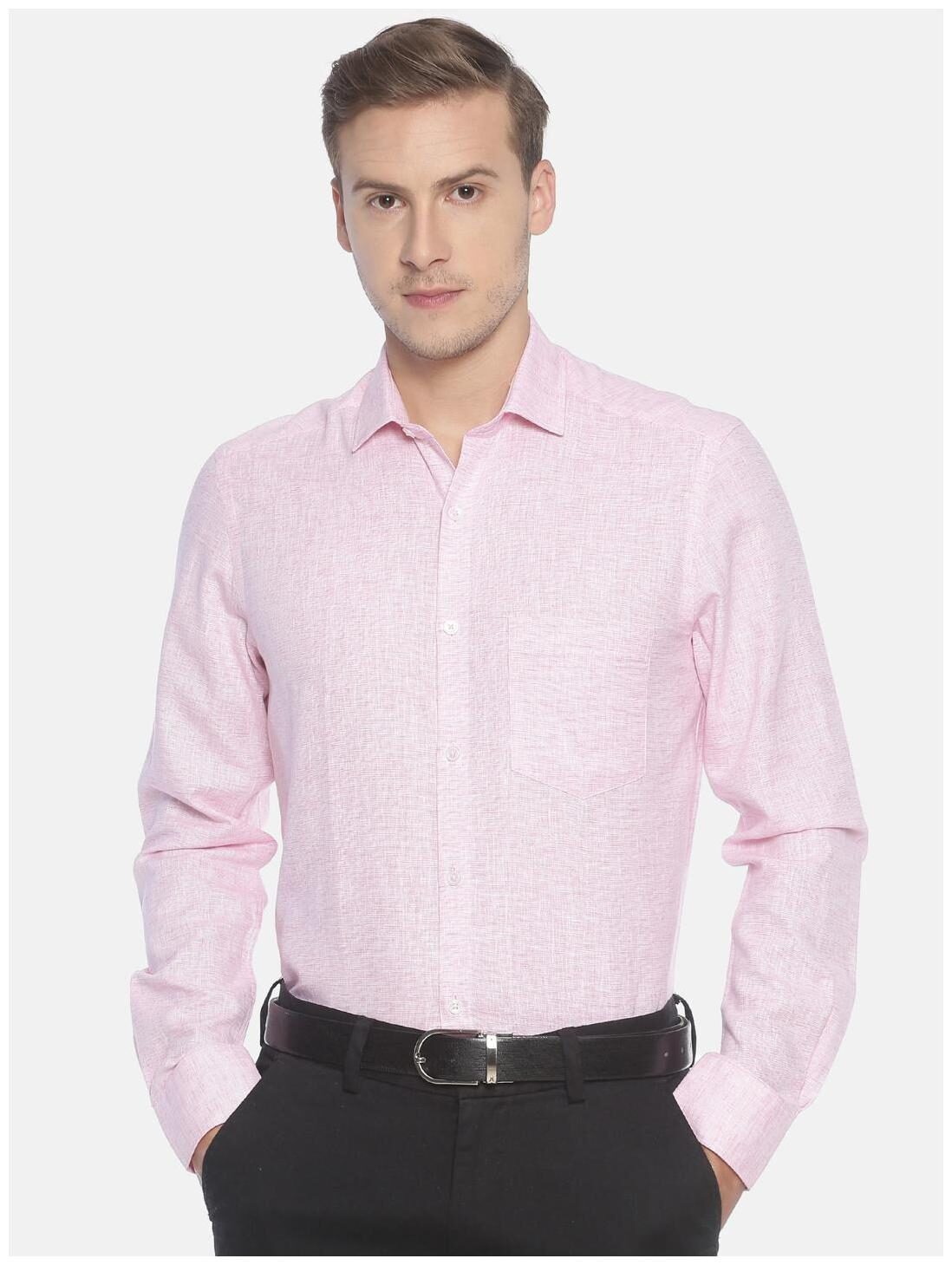 

Linen Club Men Regular fit Formal Shirt - Pink