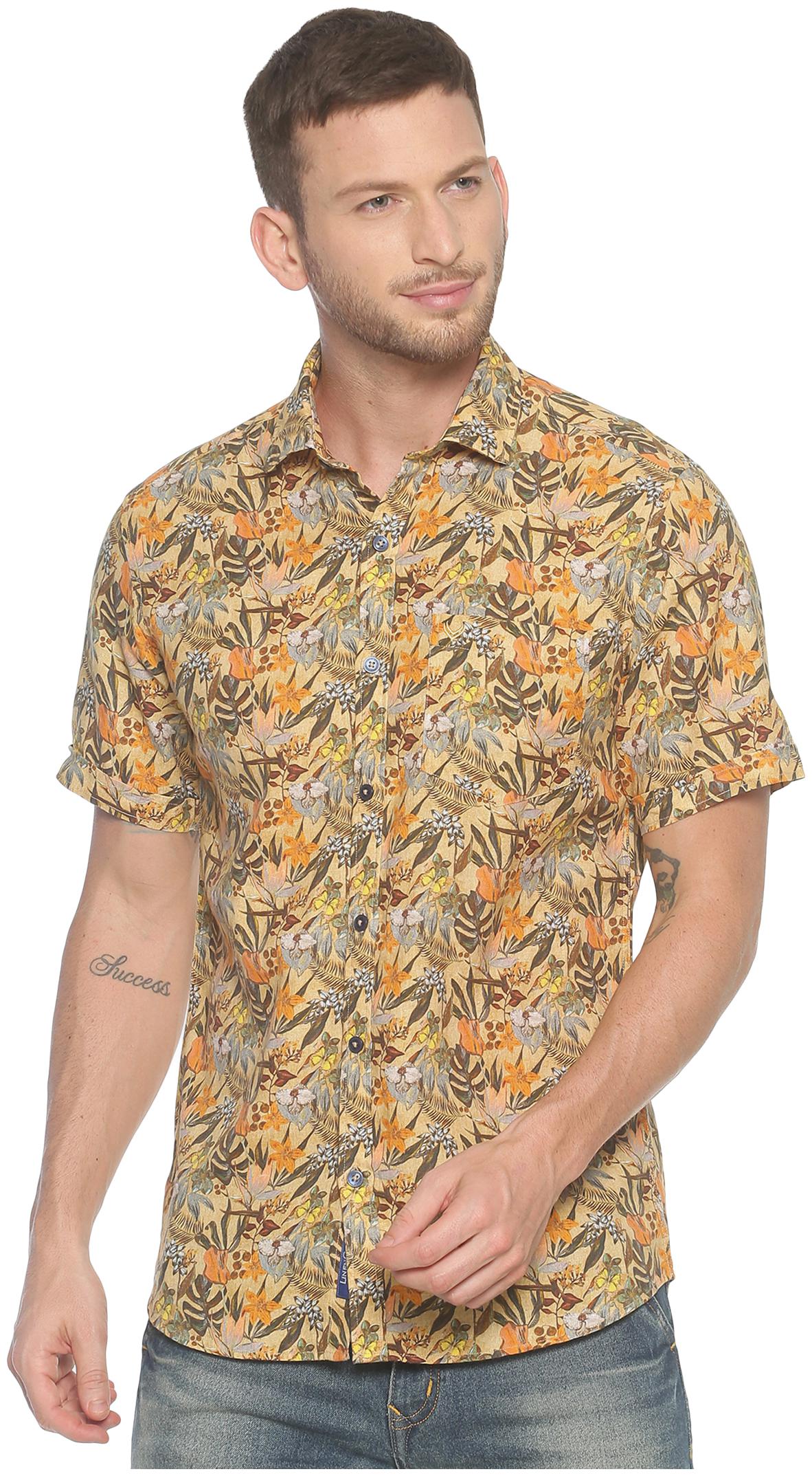 

Linen Club Men Multi Floral Regular Fit Casual Shirt