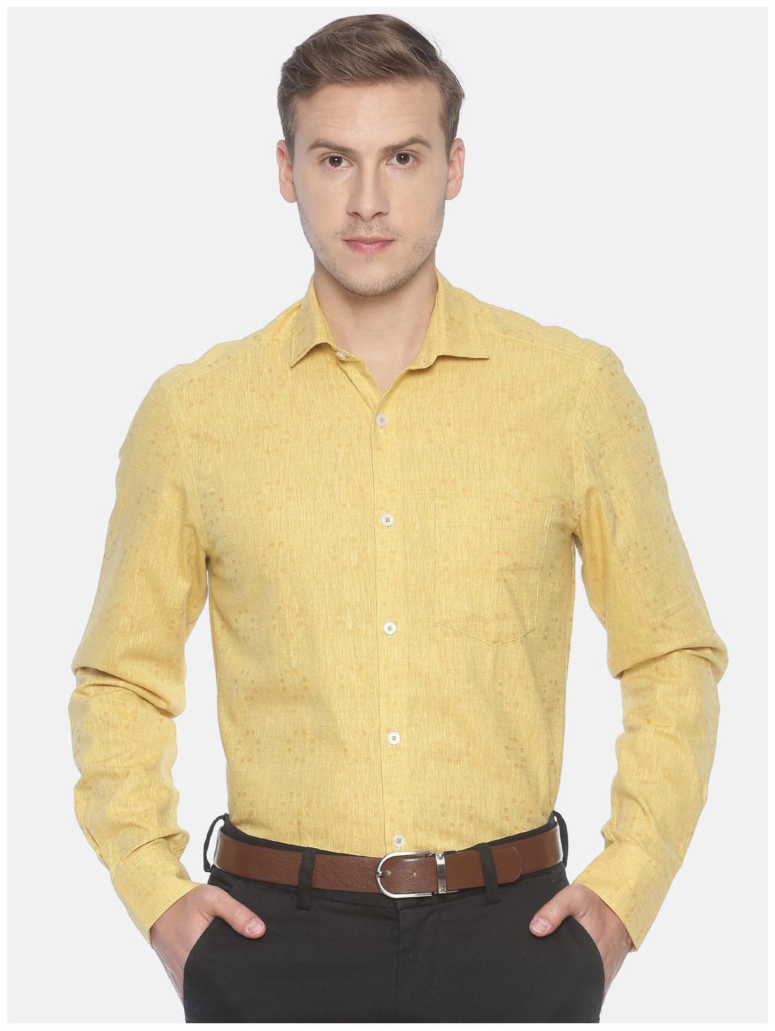 

Linen Club Men Regular fit Formal Shirt - Yellow
