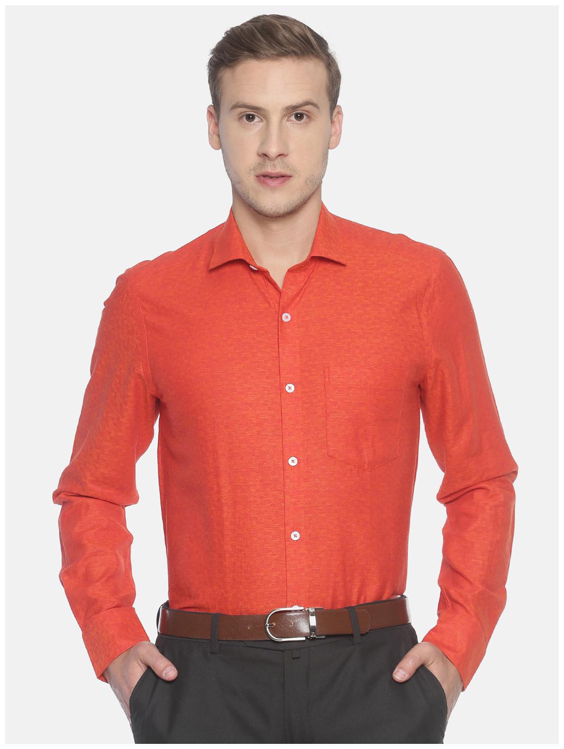 

Linen Club Men Regular fit Formal Shirt - Red