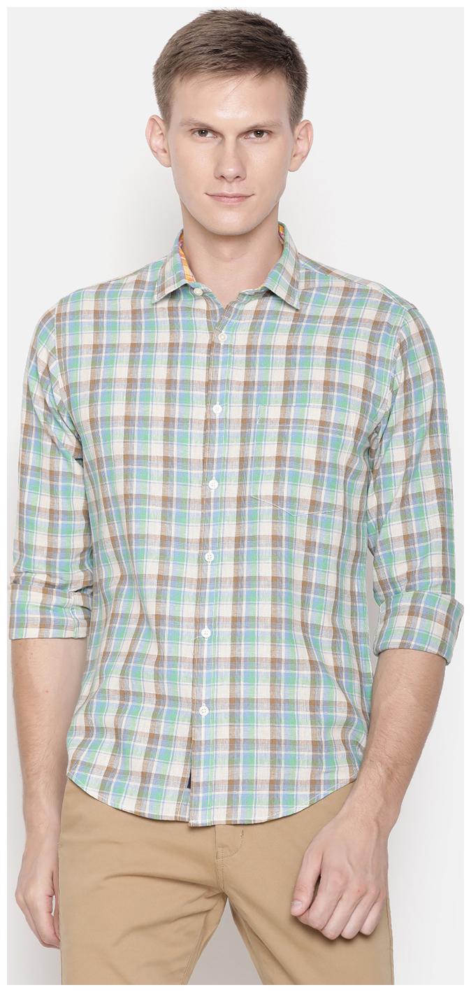 

Linen Club Men Multi Checked Regular Fit Casual Shirt