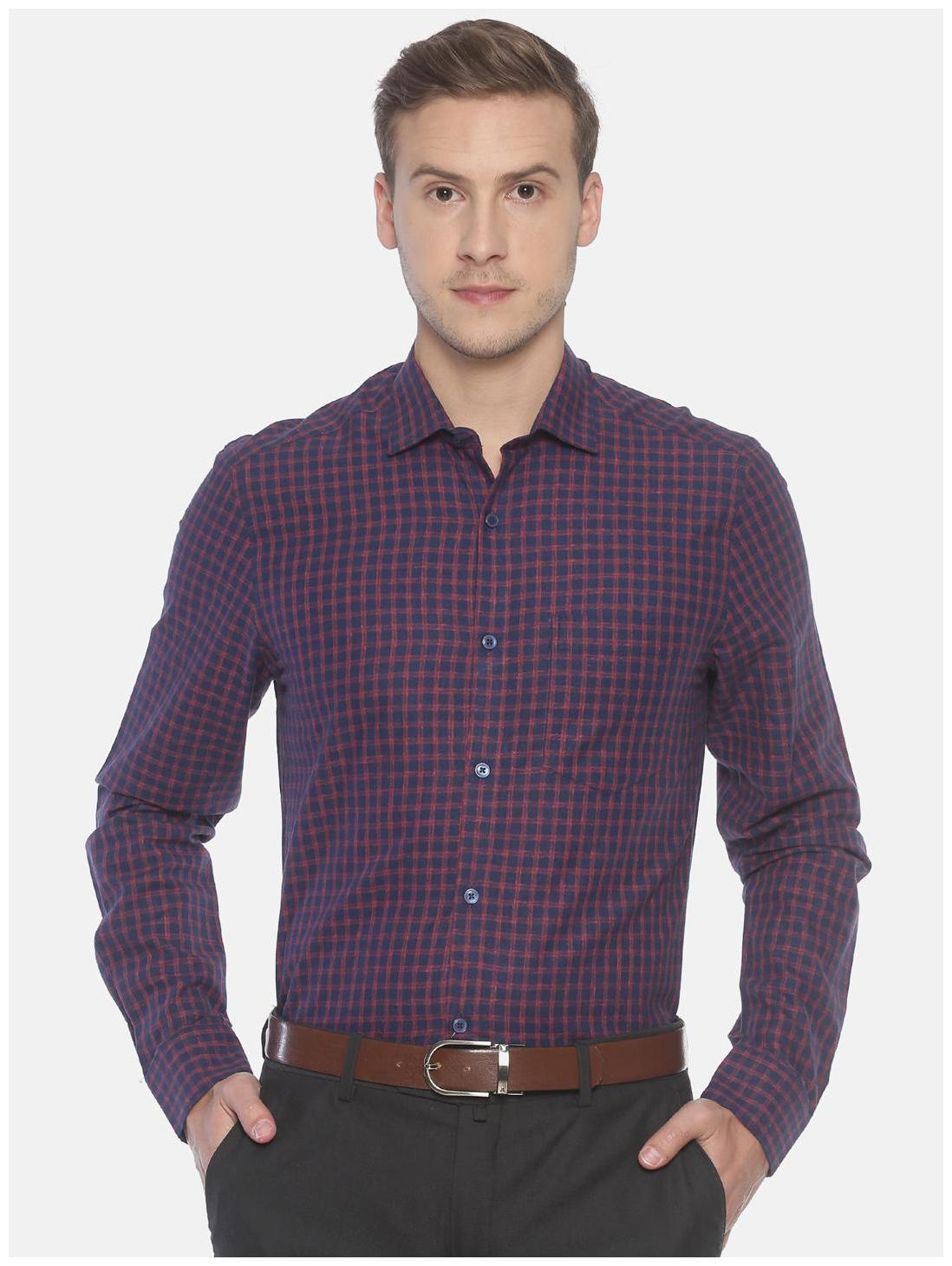 

Linen Club Men Regular fit Formal Shirt - Navy blue