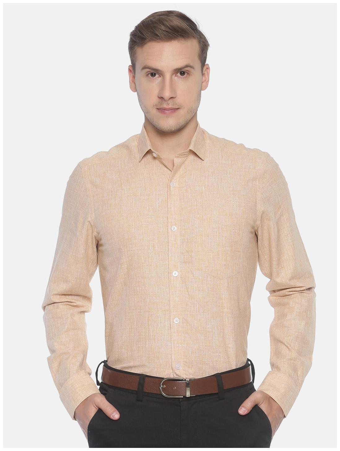 

Linen Club Men Regular fit Formal Shirt - Brown