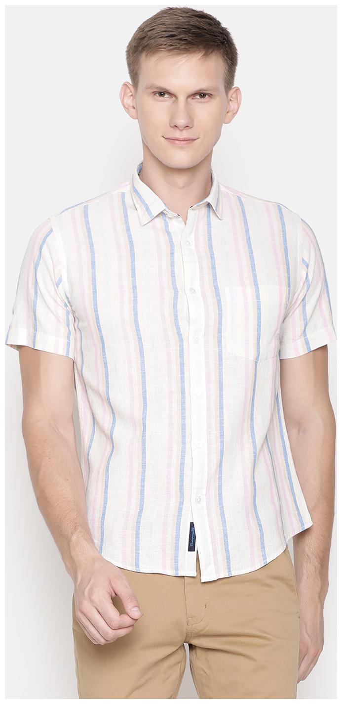 

Linen Club Men Multi Vertical Stripes Regular Fit Casual Shirt