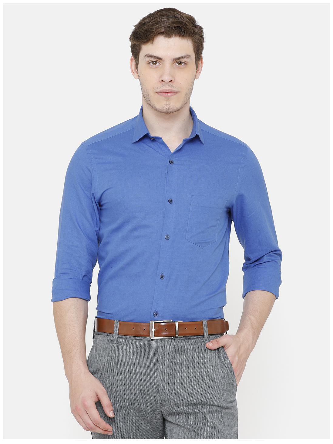 

Linen Club Men Regular fit Formal Shirt - Blue
