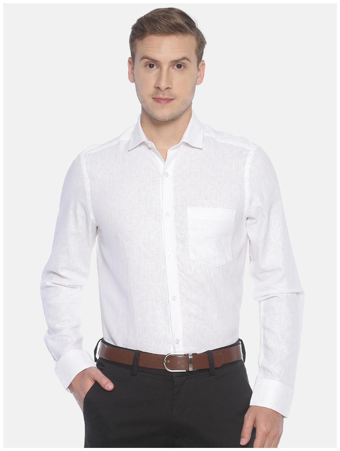 

Linen Club Men Regular fit Formal Shirt - White