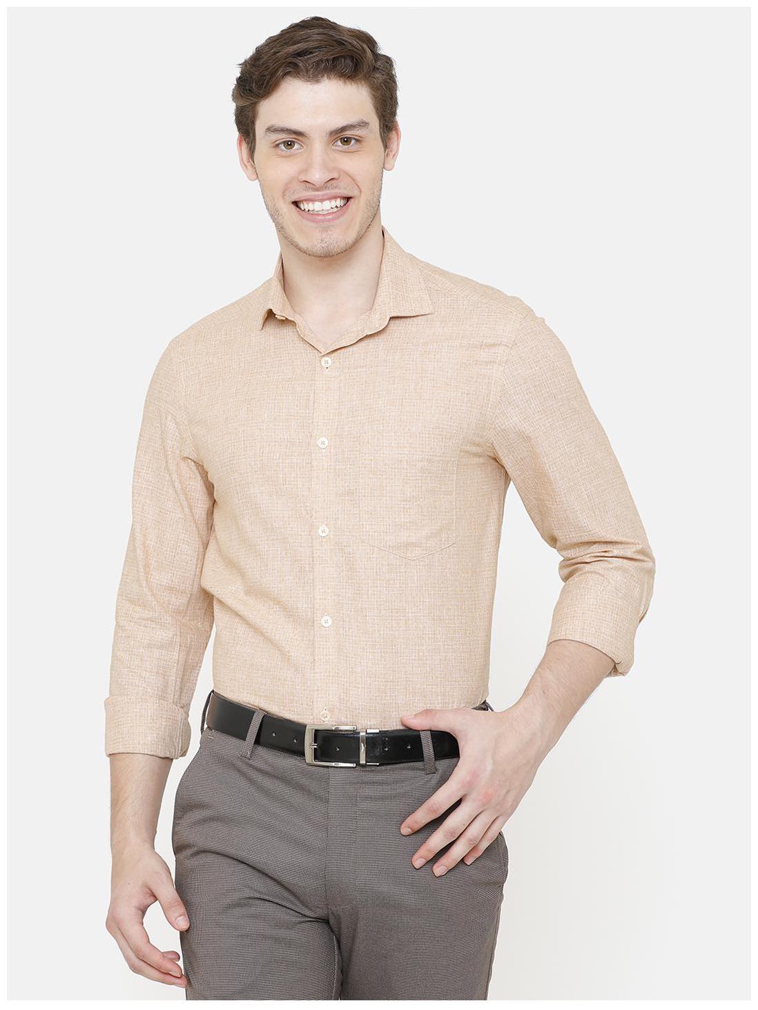 

Linen Club Men Regular fit Formal Shirt - Brown
