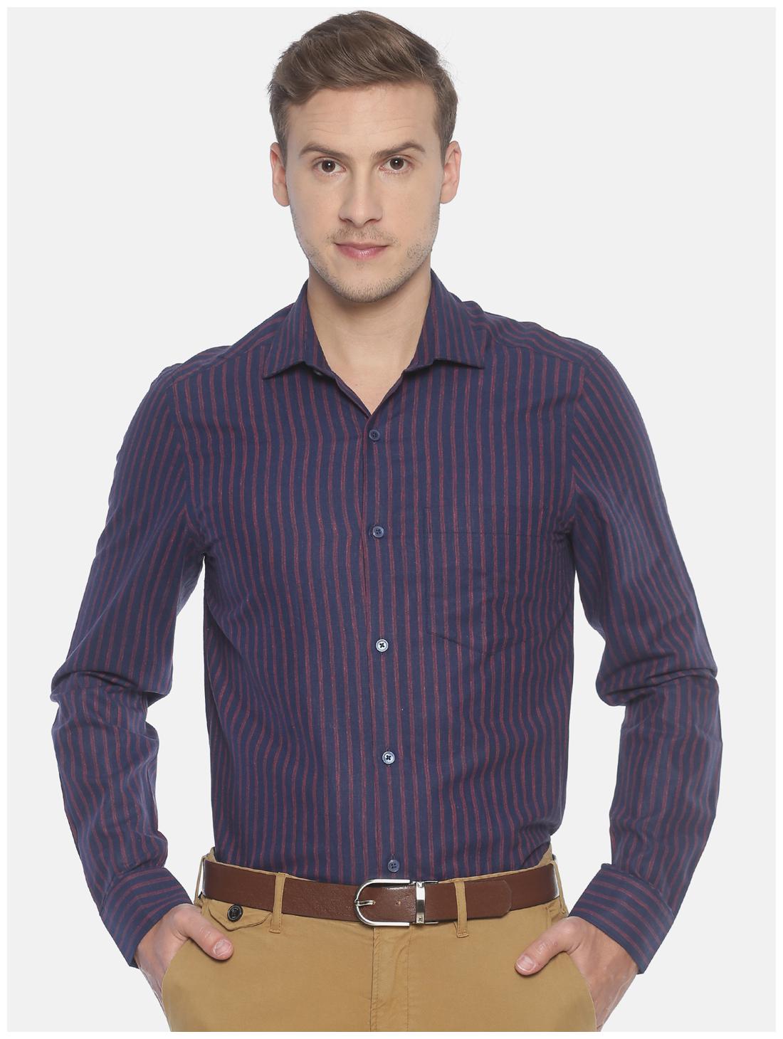 

Linen Club Men Regular fit Formal Shirt - Navy blue